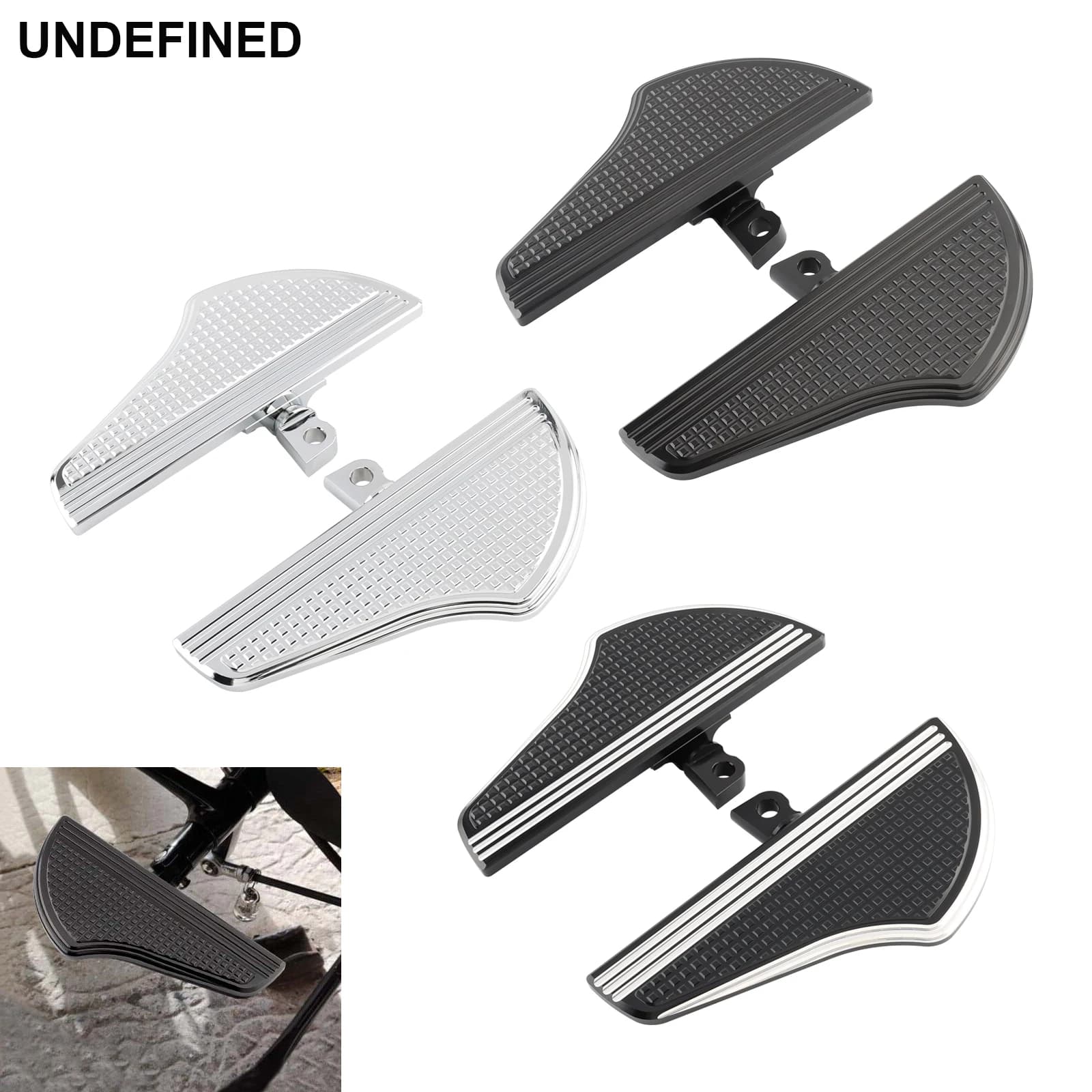 Moto Universale Pedane Pedane Poggiapiedi Pedali Per Harley Touring Road King Dyna Street Bob Sportster 883 Softail