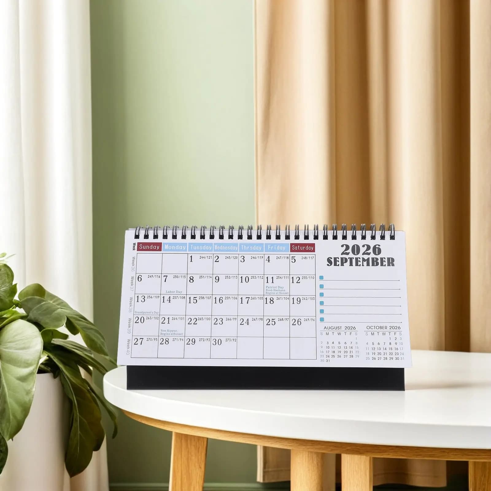 Calendario da Tavolo 2026, Agenda da Scrivania Carina 2026.1-2027.6, Organizer per Casa, Ufficio e Scuola, Pianificatore Mensile da Scrivania in Carta