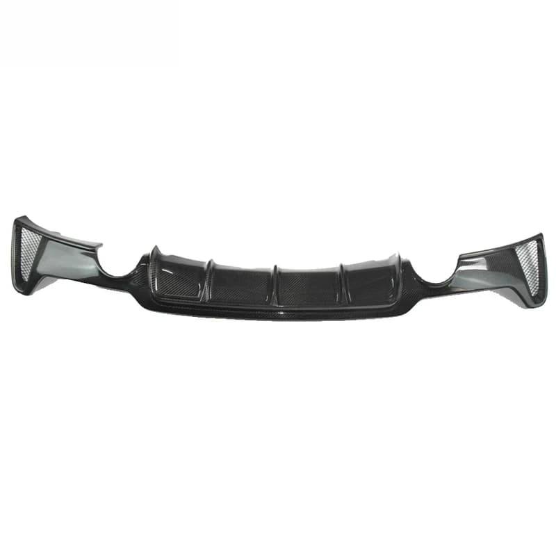 Carbon Fiber Dual Exhaust Tips Rear Bumper Diffuser