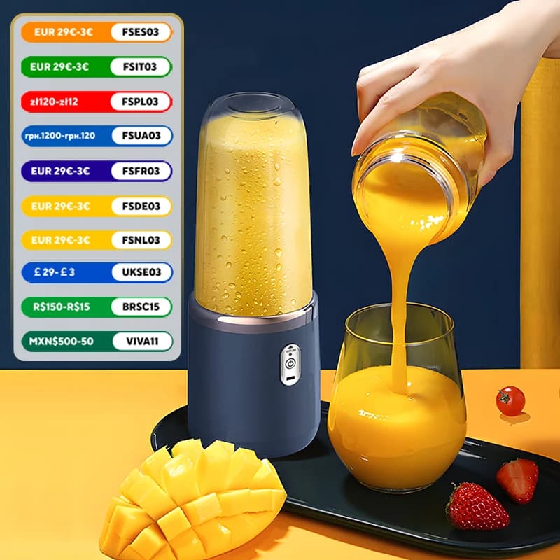 Doppia tazza multifunzione Usb Fruit mixer spremiagrumi spremiagrumi elettrico portatile frullatore spremiagrumi tazza cibo Milkshake Juice Maker