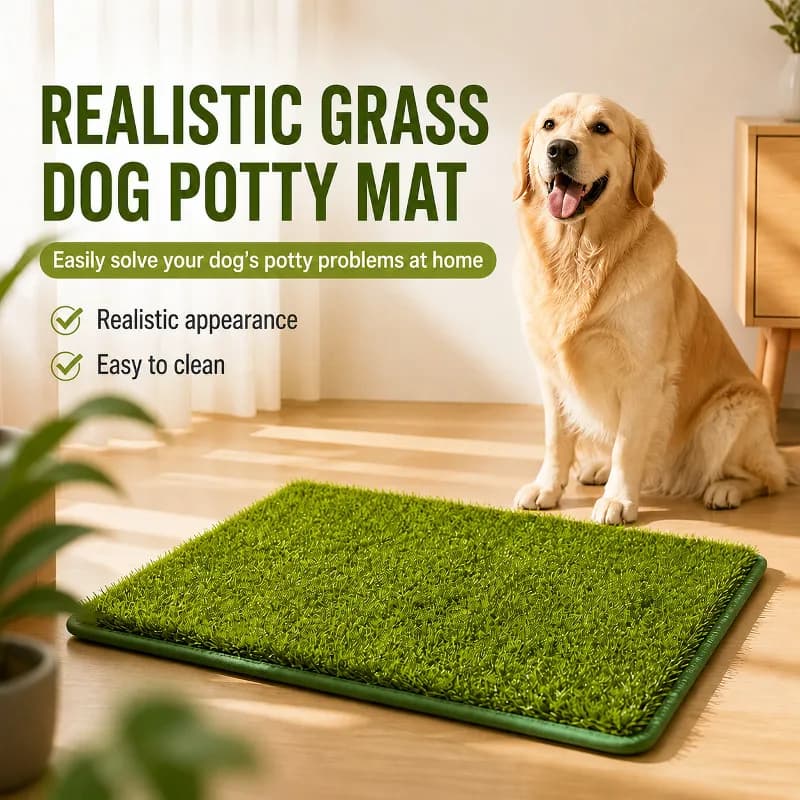 Reusable Washable Dog Grass Mat Simulation Lawn Dog Toilet Training Mat Eco Friendly Non Slip Pet Accessory Easy Clean Soft Turf
