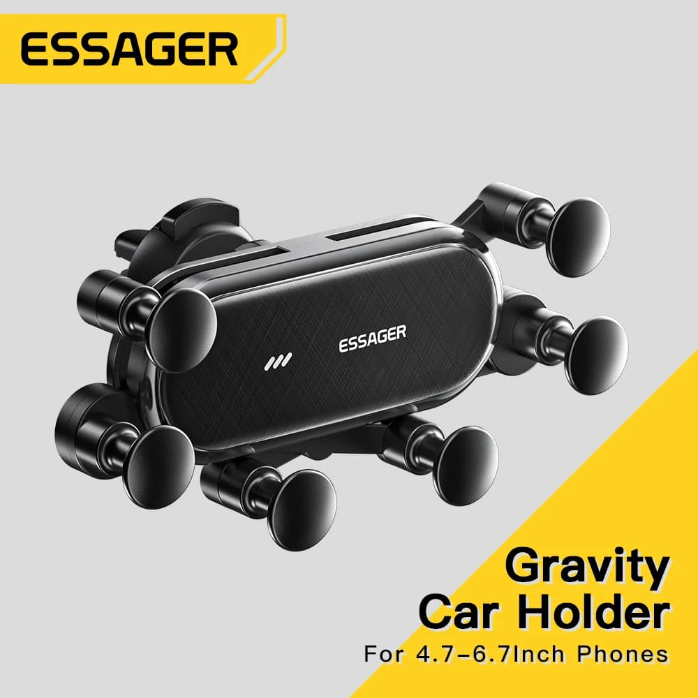 Essager Gravity Supporto per telefono per auto Supporto per clip per presa d'aria Supporto per telefono cellulare mobile nel supporto GPS per auto per iPhone 14 13 12 Pro Xiaomi
