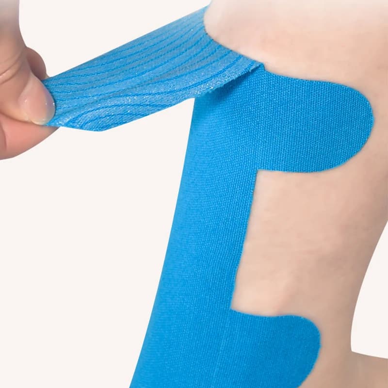 Nastro kinesiologico da 10 pezzi per tendine d'Achille, fasciatura sportiva elastica e traspirante, equipaggiamento protettivo, supporto per cinghia fissa per la caviglia