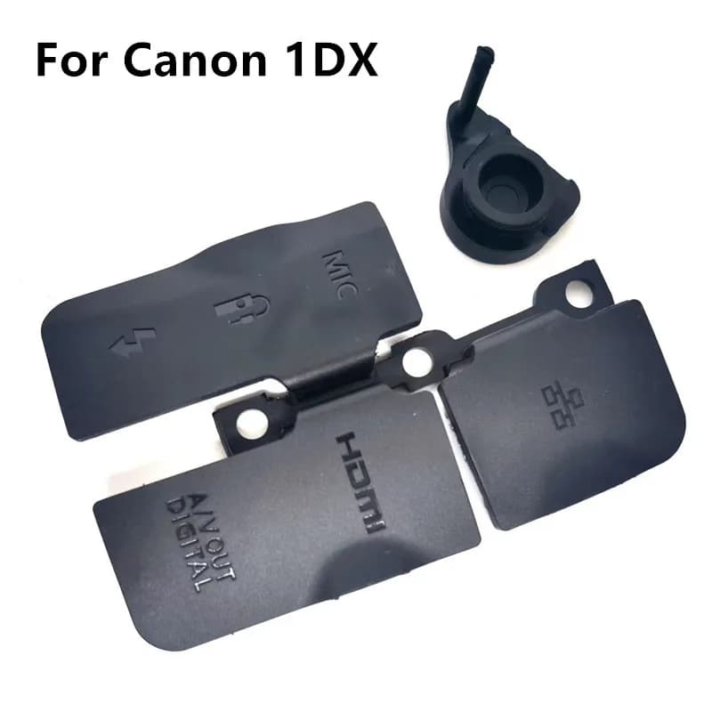 1-5 set USB DC IN/VIDEO OUT Coperchio inferiore porta in gomma per fotocamera Canon 1DX