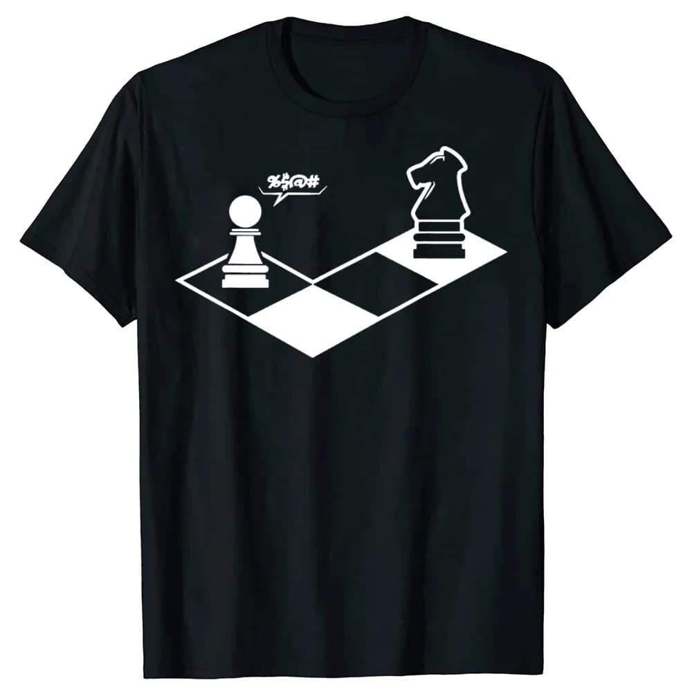 Fun Retro Chess Gift, Chess Player T-shirt, Summer Style Printed Streetwear Short-Sleeve T-shirt Birthday Gift for Women Y2K Top