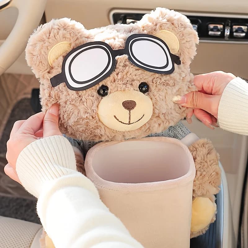 Simpatico porta fazzoletti e pattumiera 2 in 1, organizer creativo per auto, portaoggetti per braccioli per accessori per auto, gadget per auto salvaspazio