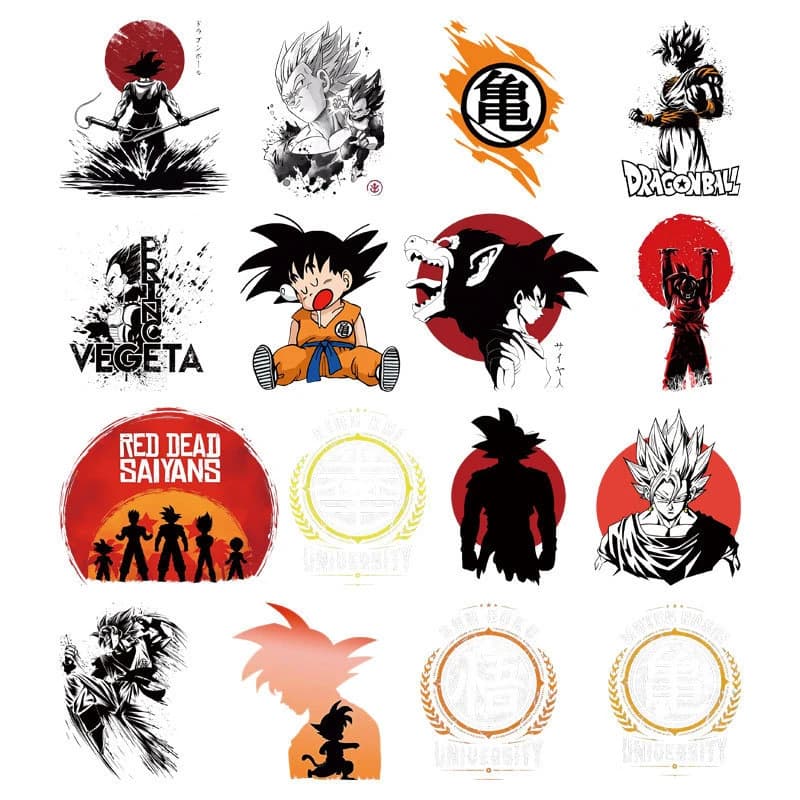 2 pezzi Dragon Ball Goku Anime Cartoon adesivi termoadesivi gioco adesivi per trasferimento di calore decalcomanie vestiti fai da te zaino decorazioni regali di compleanno