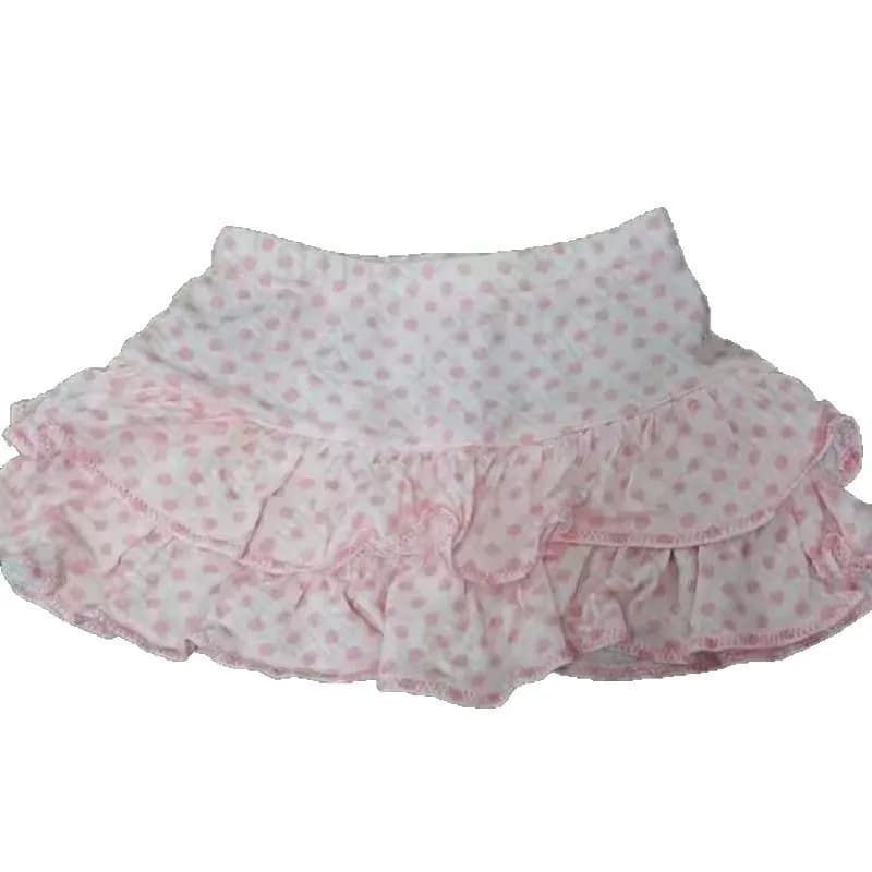 Gonna da donna Moda Streetwear Rosa Modello a pois Sport Stile casual vintage Y2K Emo Ragazze Dolce Harajuku Gonna sottile carina