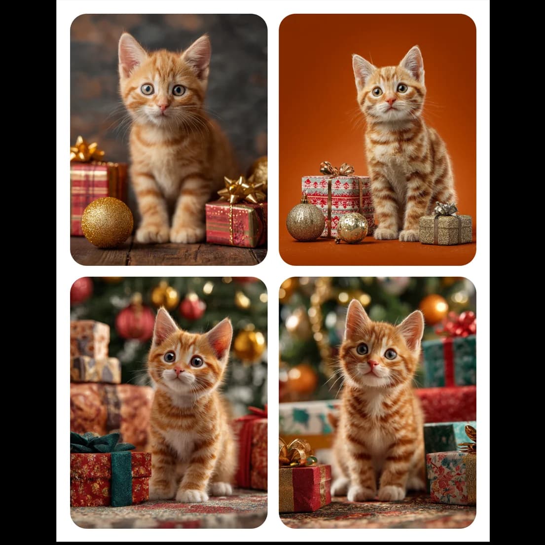 Hand Paint Cats and gift boxes Painting By Numbers Kit DIY Acrylic Artwork Canvas Art Gift Home
