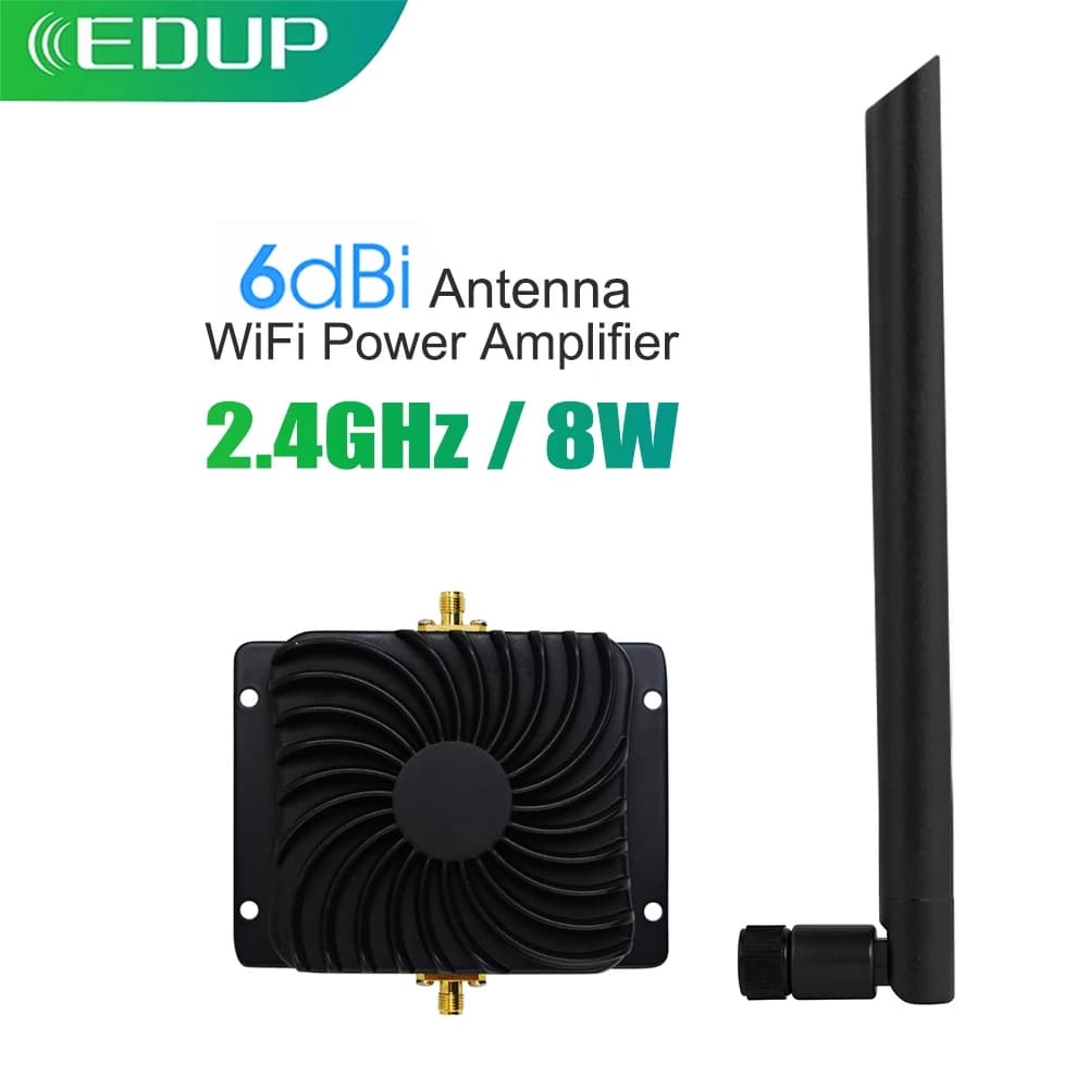 EDUP WIFI Booster Amplificatore 2.4G 8W 802.11N Wireless WIFI Extender a lungo raggio per ripetitore wireless Router Amplificatore di segnale