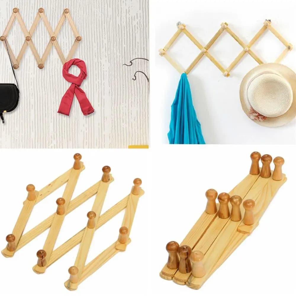 Keyring Expandable by Parete, Shelves Folding for Bathroom, Hook Dresses for Wardrobe, Hooks