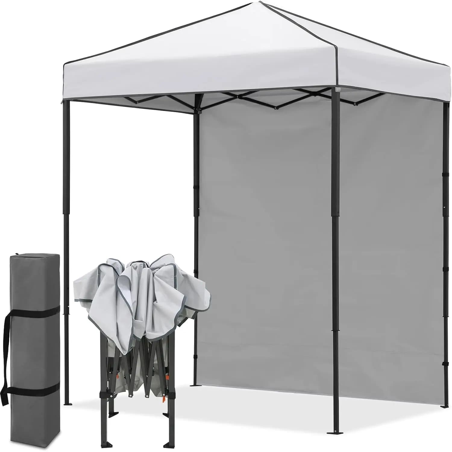 Tenda a baldacchino istantanea 6x4 con parete laterale, riparo solare a gamba dritta per campeggio, spiaggia e sport