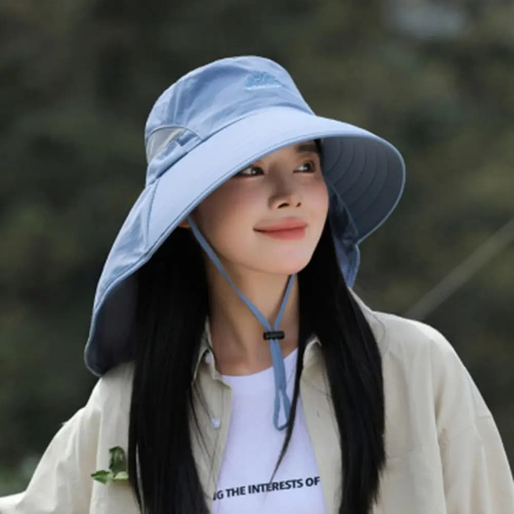 Fashion Anti UV Shawl Fisherman Hat Quick Dry Wide Brim Sun Hat Breathable Adjustable Sun Visor Cap Summer