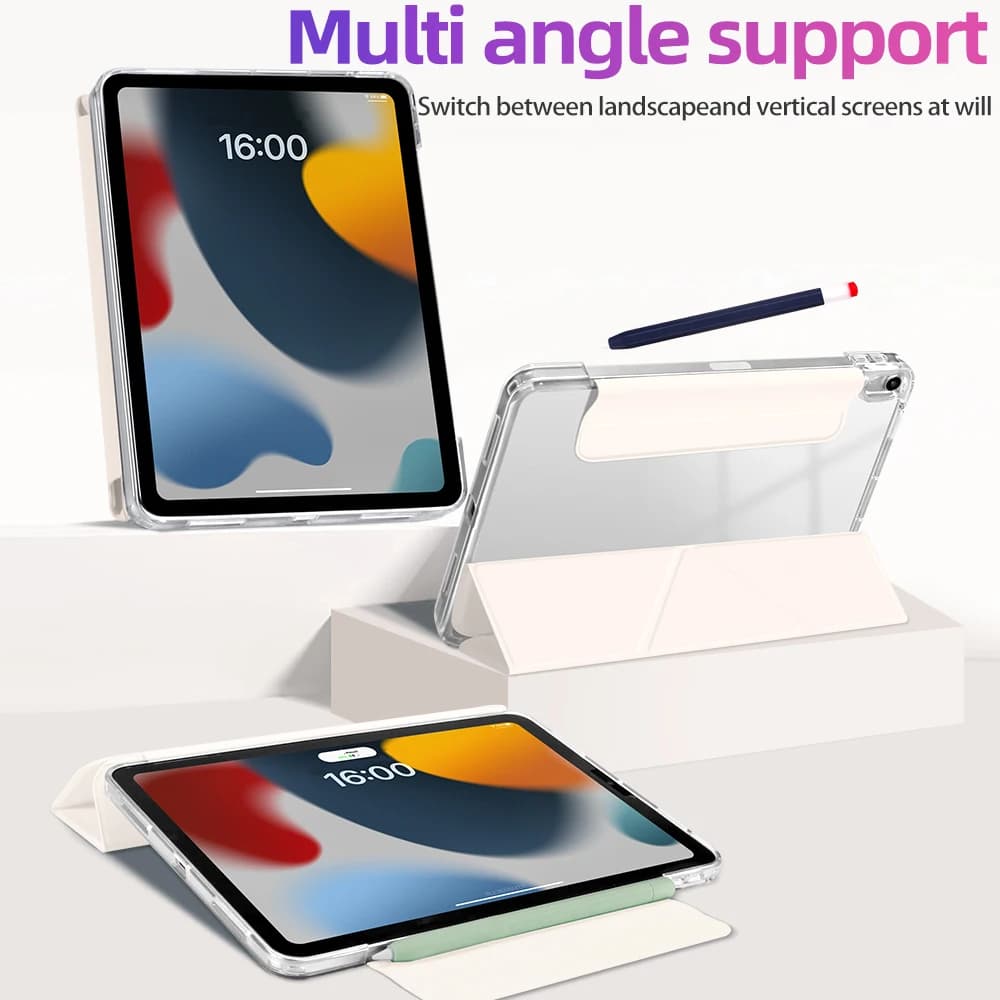 Custodia per iPad Pro 13" (2025/2024) - Angoli Regolabili, Staccabile Magneticamente, Retro in Acrilico, Compatibile con Porta Matita