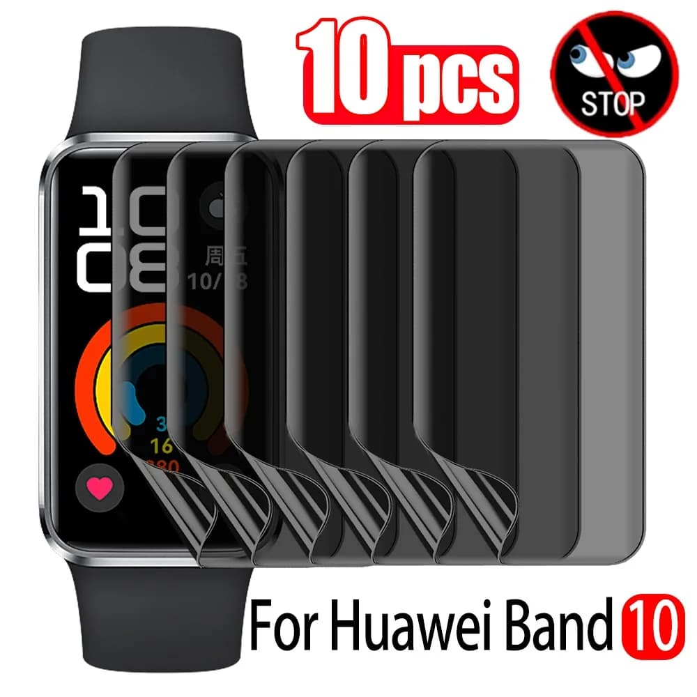1-10 pezzi pellicola idrogel per Huawei Band 10 pellicole anti-spia Smart Band HD protezione schermo a copertura totale per Huawei Band 10 non in vetro
