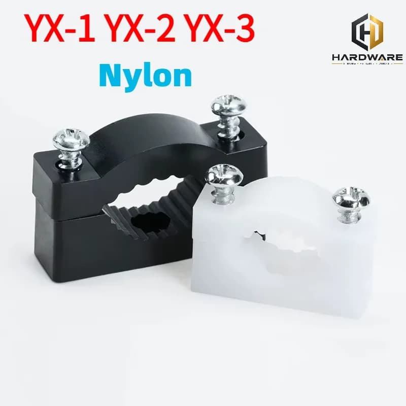 5-20pcs Yx-1 Yx-2 Yx-3 Black/white Nylon Round Double-entry Cable Clamp Cable And Wire Fasteners Cables Ties Mounting Brackets