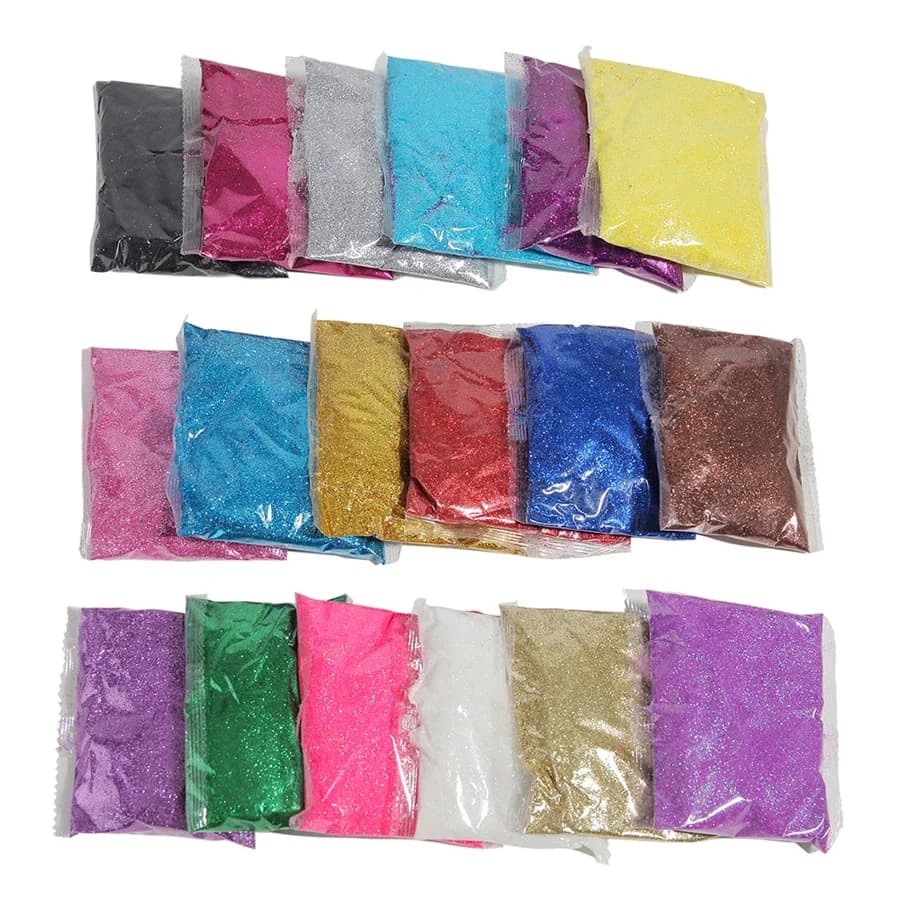 Confezioni sfuse da 100 g di polvere glitter per unghie extra fine per disegni di punte per nail art, body art, decorazioni scintillanti artigianali