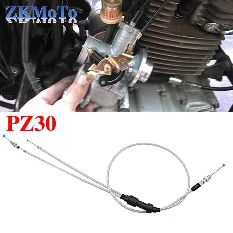 Dirt Bike doppio cavo acceleratore adatto per KEIHIN PZ30mm PZ30 PZ 30 accelerazione pompa carburatore moto