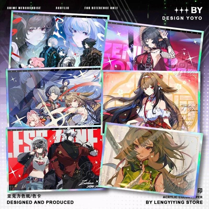 Gioco Zenless Zone Zero Wise Ye Shunguang Jane Doe Acrilico Shikishi Decorazione della carta firma Cospaly Ornamento di carta colorata
