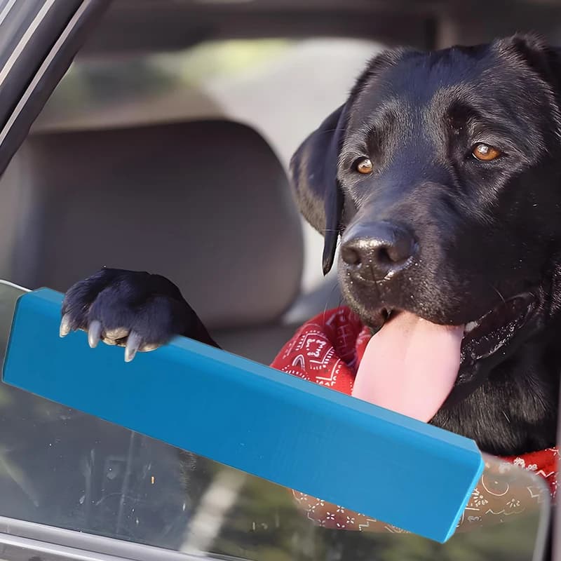 Cuscino in schiuma per finestrino dell'auto per cani, morbido poggiacollo per viaggi confortevoli in auto, lungo 25 cm/9,84 pollici, blu