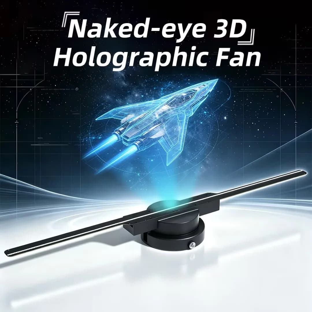 3D Hologram Fan Projector Dynamic Virtual Holographic Imaging LED Advertising Display Support Custom Wireless Video Upload