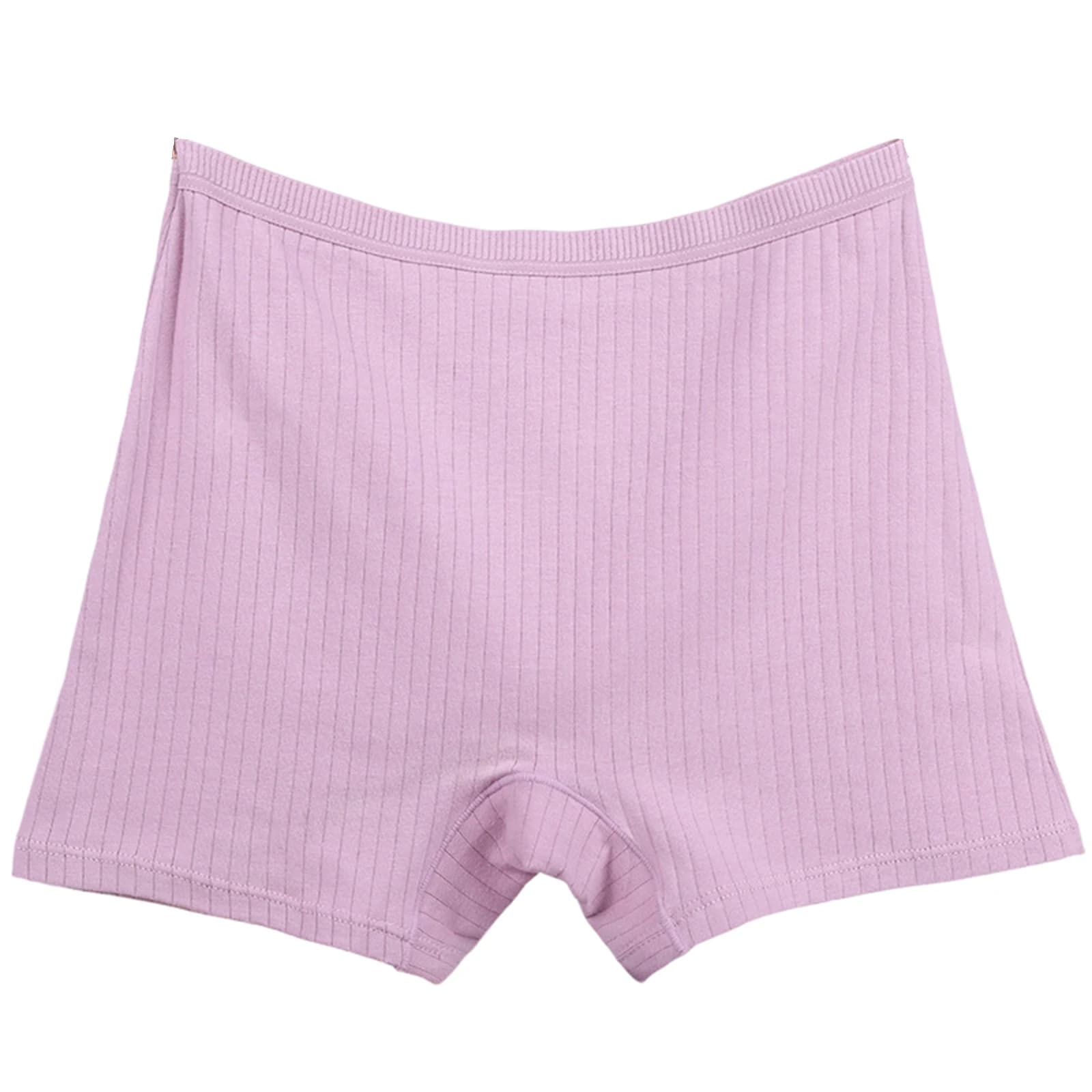 High-waisted ribbed women's tables, strong sizes, large boxers, breathable, soft and comfortable, solid color, for everyday use