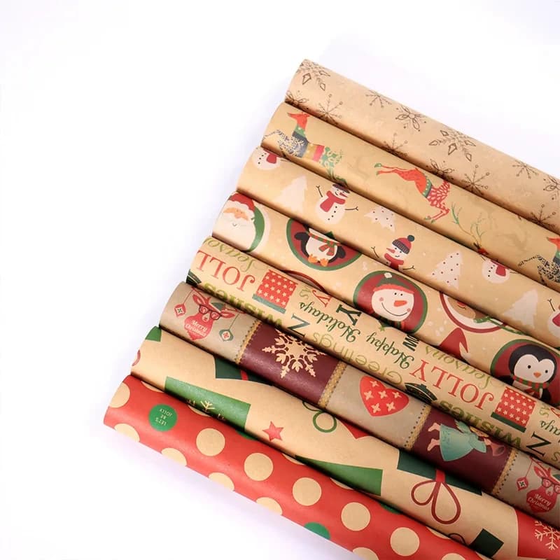 50*76cm Retro Christmas Wrapping Paper Wedding Green Decoration Gift Wrap Artware Kraft Packing Paper Vellum Paper Origami Paper