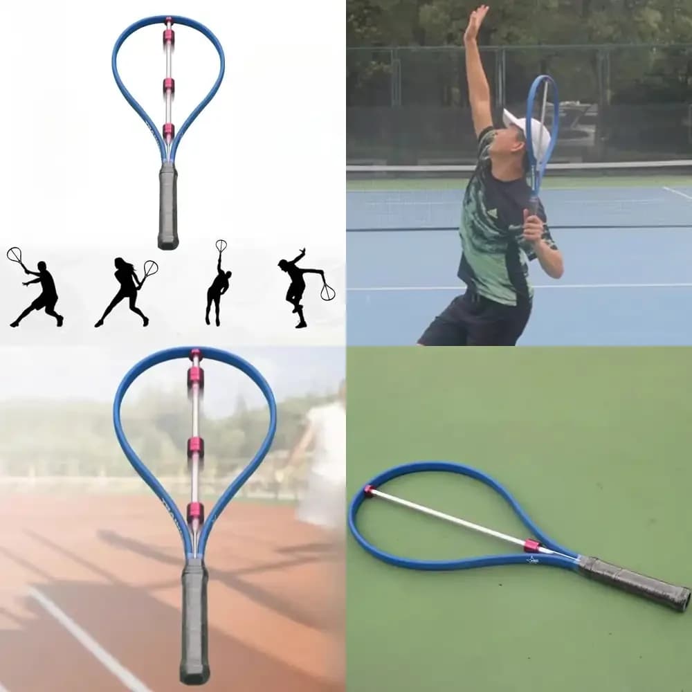WAP01 Acceleratore Portatile per Tennis, Dispositivo di Allenamento per Principianti, Trainer per il Battito in Lega di Alluminio, Palline Leggere