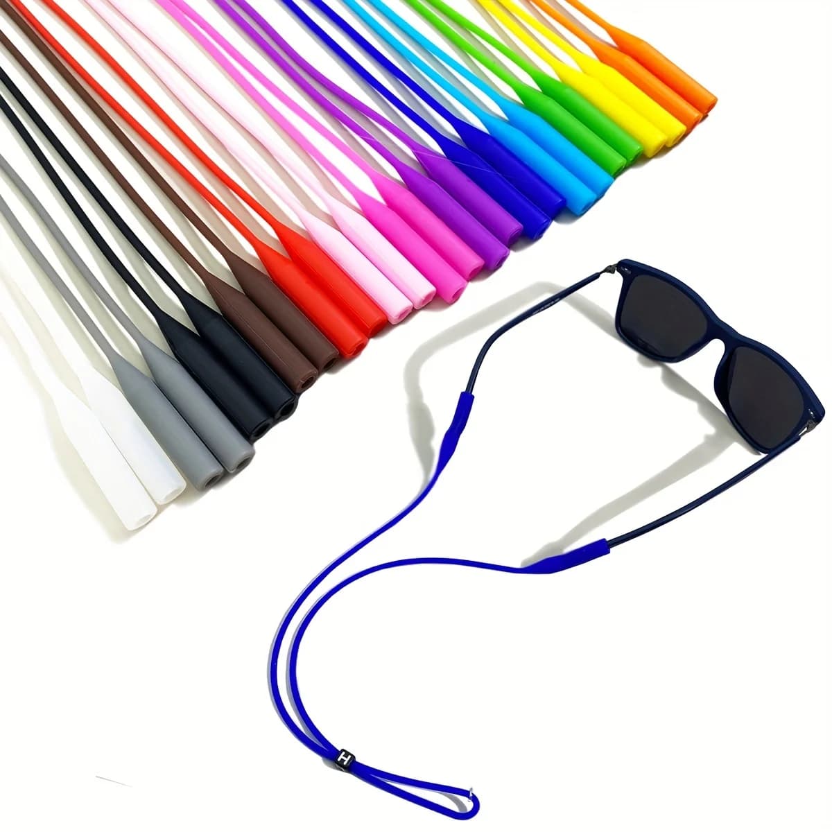 Fermo per occhiali sportivi alla moda Occhiali da sole in silicone color caramello Donna Uomo Cinghie per occhiali Supporto elastico per occhiali regolabili
