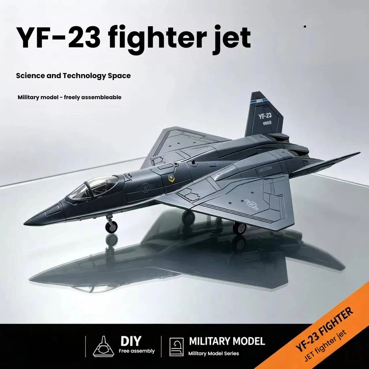 1/72 Scale YF-23 Black Widow Fighter Aircraft Jet Quick Build Model Kit Plastic Millitary DIY Aircraft Model For Aviation Gift