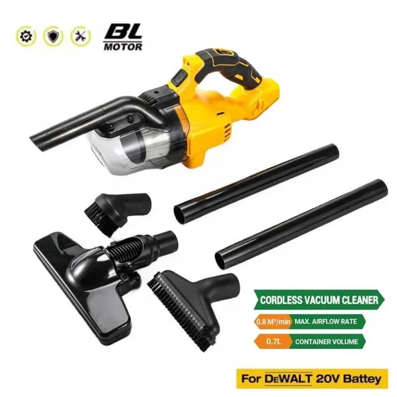 Aspirapolvere elettrico portatile 5 in 1 con motore potente da 500 W, aspirapolvere portatile da 46 CFM per pavimenti, moquette, auto per Dewalt