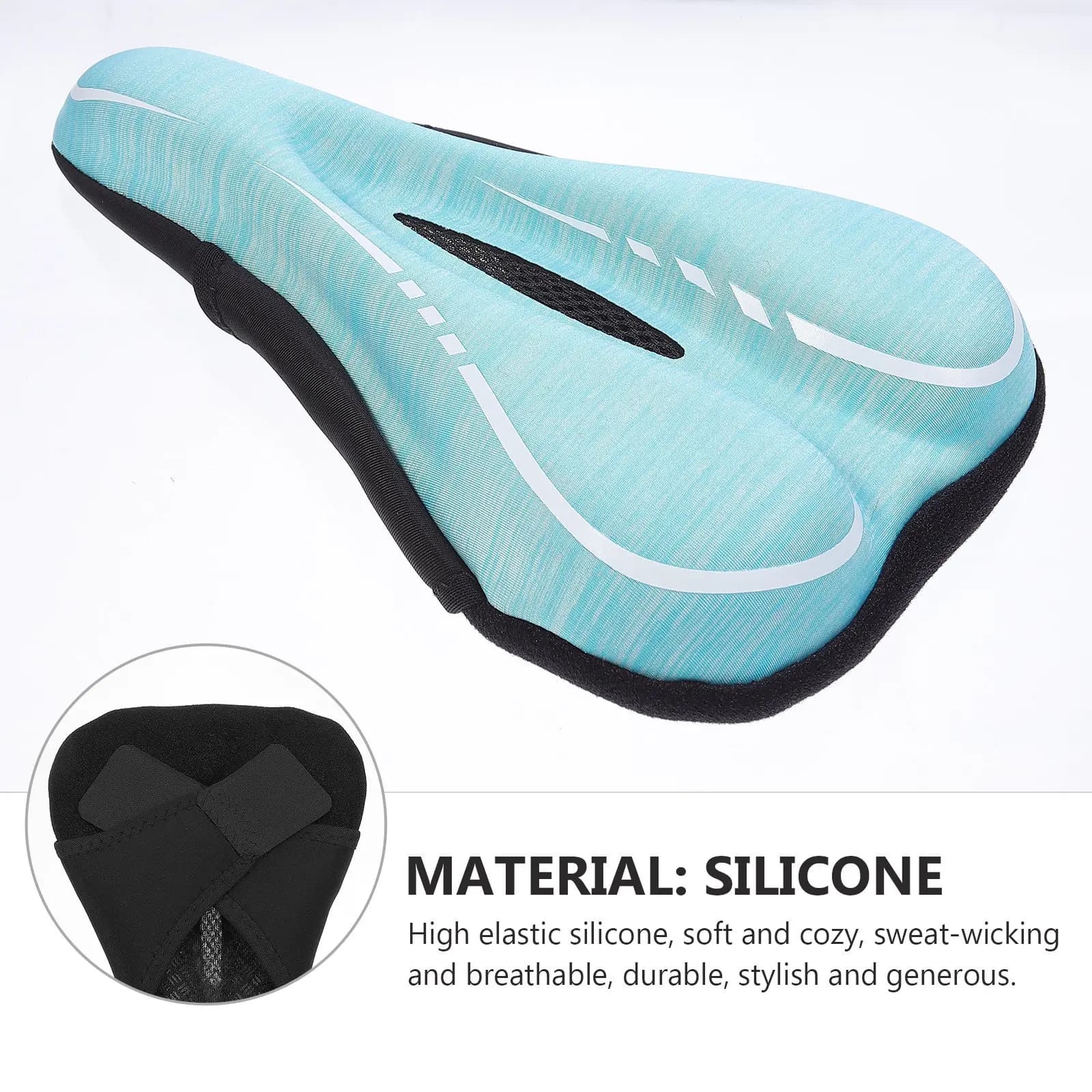 Cuscino Universale per Bicicletta in Silicone Spesso, Sella Comoda ed Elegante dal Design Ergonomico per Bici da Strada e Mountain Bike