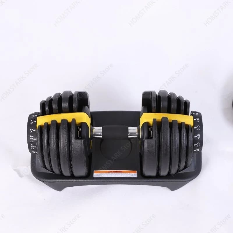 24KG Adjustable Dumbbell 52.5LBS Quick Select Knob Red Home Gym Bodybuilding Strength Training Fitness Equipment