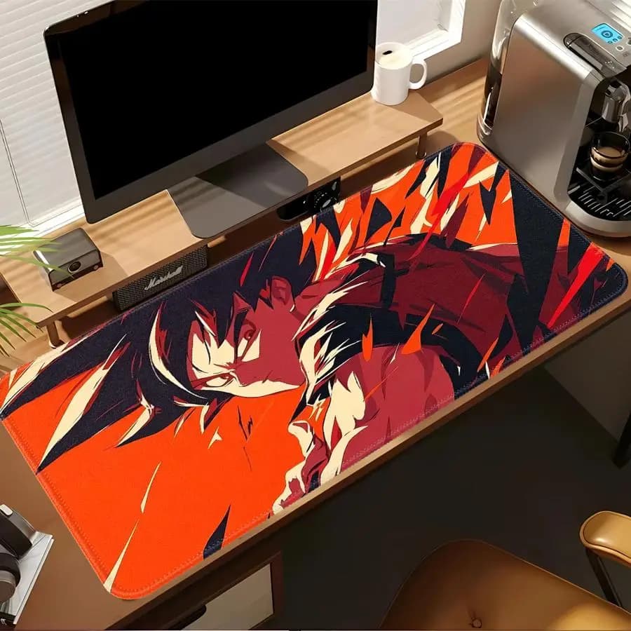 Tappetino per mouse Dragon Ball Goku, accessori da scrivania, tappetino per console di gioco, tappetino per computer portatile, tappetino per tastiera, tappetino per mouse, tappetino da ufficio, impermeabile
