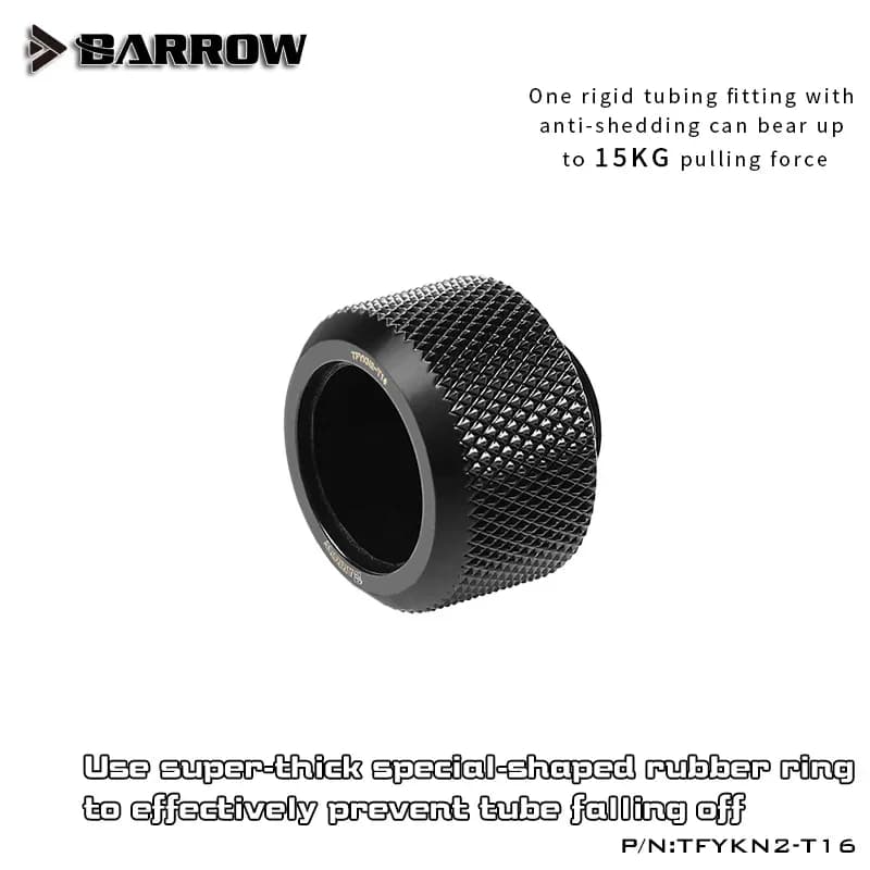 Barrow OD16mm Raccordo per tubo rigido Anello di tenuta in gomma anti-off migliorato Compressione di raffreddamento ad acqua TFYKN2-T16