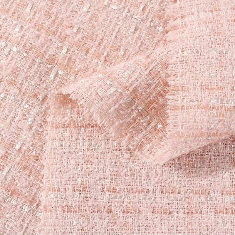100X148cm Bright Silk French Style Plaid Fabric Summer Spring Polyester Fabric for DIY Suits Dress Skirt Coat Handbag