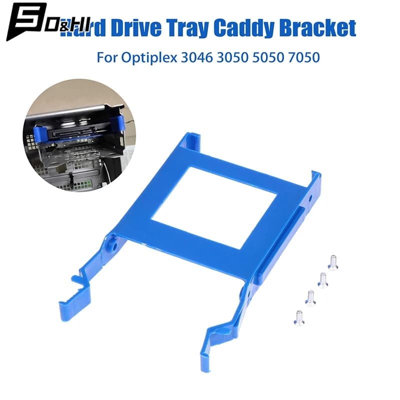 Staffa per rack per disco rigido a stato solido SSD da 2,5 pollici con vite per Dell Optiplex 3046 3050 5040 5050 7040 7050 MT Parte di riparazione