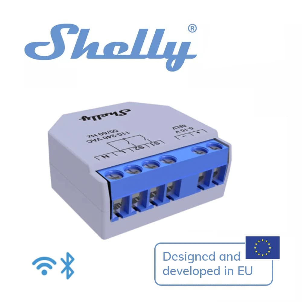 Shelly Plus 0-10V Dimmer DC intelligent attenuation regulator awarded to manage attenuation drivers offer the remote control with precise adjustment