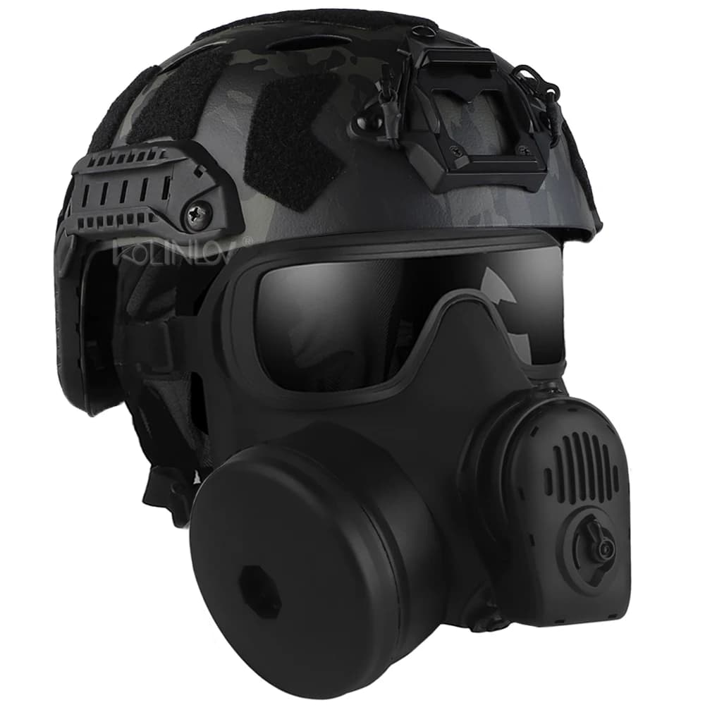 Maschere a pieno facciale Airsoft Paintball Fan Maschera respiratoria M50 FM-53 M54 Stile Maschera antigas Modello fittizio Halloween CS Party Cosplay Prop