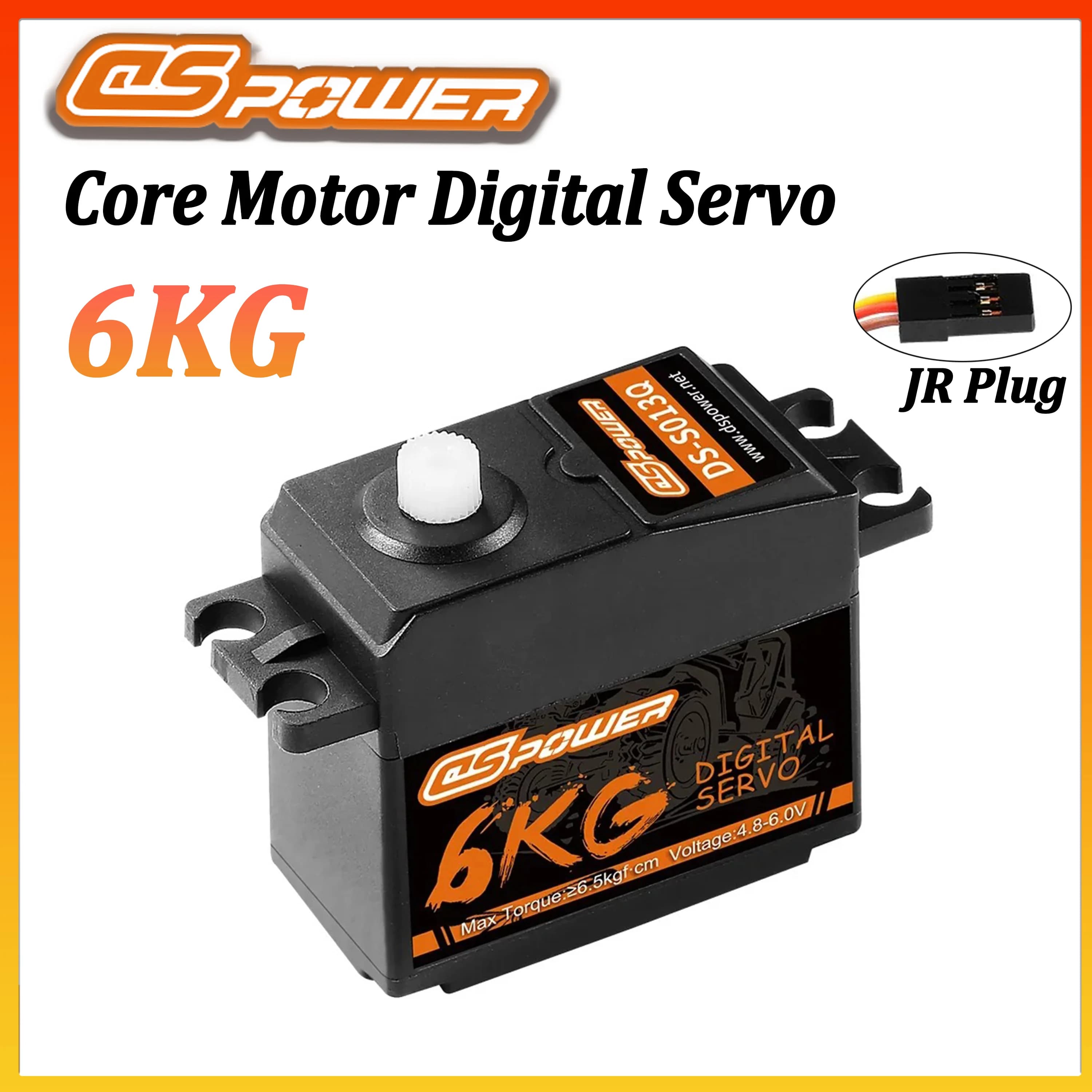 Servomotore Digitale DSPOWER 6KG per Auto RC 1/10 1/12, Camion, Crawler, Barca, Robot, Aereo - Ricambi SCX10 Wltoys 124018 124019