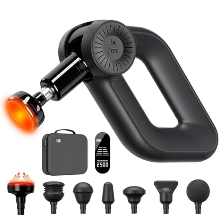 D6 Pro Plus Massage Gun with Heat, Professional Percussion Muscular Massage Deep with 16mm Amplitude for Athletes, Silent