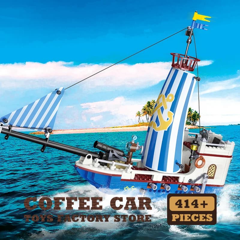NUOVO Nave Pirata Building Blocks Set Creativo Barca A Vela MOC Mattoni Modello STELO Giocattoli Educativi per I Bambini Ragazzi Regali Per Adulti FAI DA TE