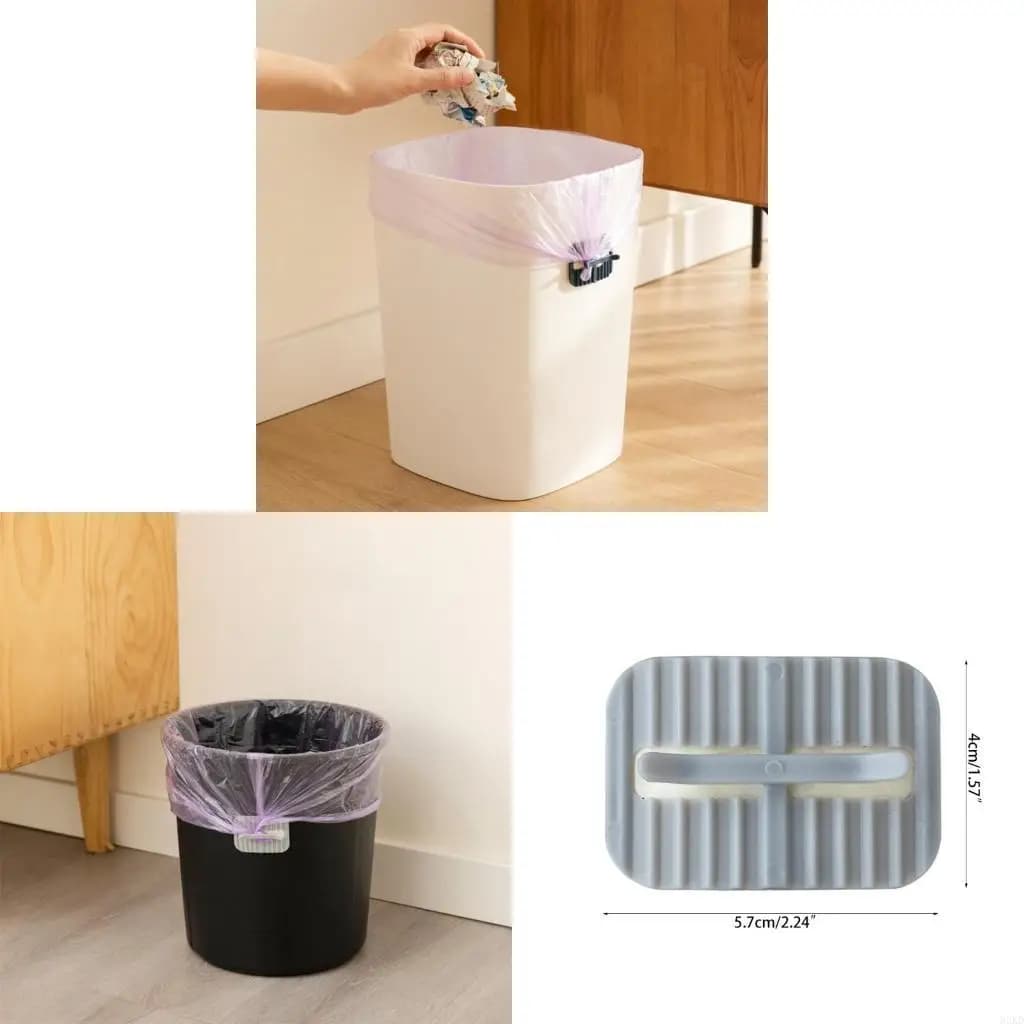 62KD Garbage Bag Fixing Clip Anti-skid Waste Bucket Side Retainer Trash Can Bag Clamp