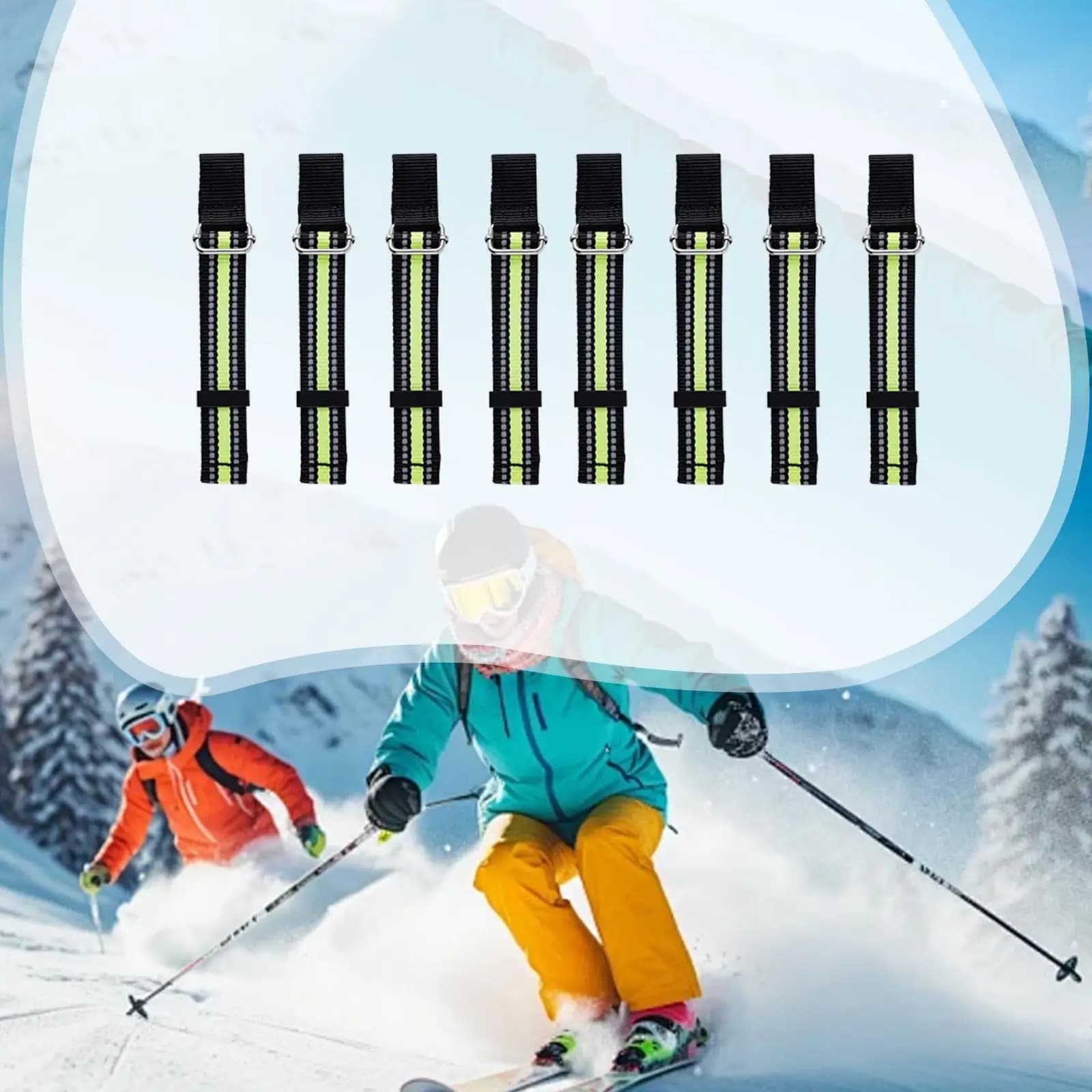 Cinghia di fissaggio del freno da sci Fermi dei freni da snowboard resistenti all'usura Fasce dei freni leganti per il gioco Escursionismo Sci Snowboard Tavola da sci