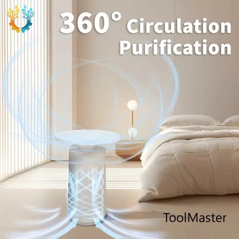【2026】Purificatore d'Aria da Tavolo OEM ODM Elegante con Ricarica Wireless 3-in-1, Filtro ad Alta Efficienza e Filtro HEPA