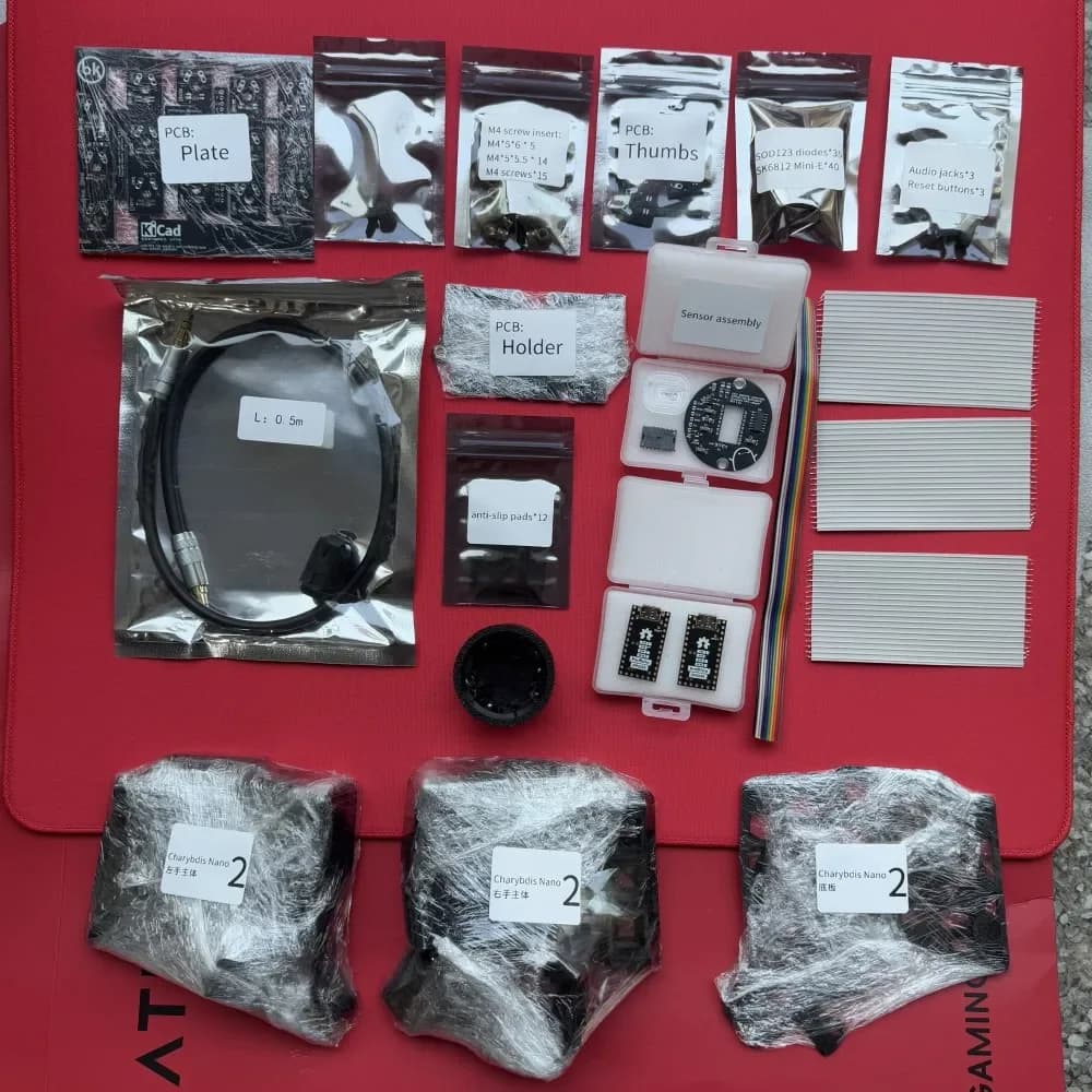 Charybdis Tastiera divisa Materiale PCB Personalizzato Charybdis Mini/Nano Tastiera cablata/wireless Custodia per piastra Accessorio di gioco Non pre costruito