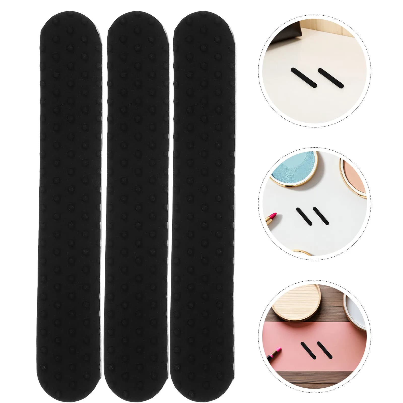 150Pcs Anti-Slip Hanger Grip Pads Silicone Adhesive Strips for Clothes Hangers Prevent Slipping Bunching Deformation in Home