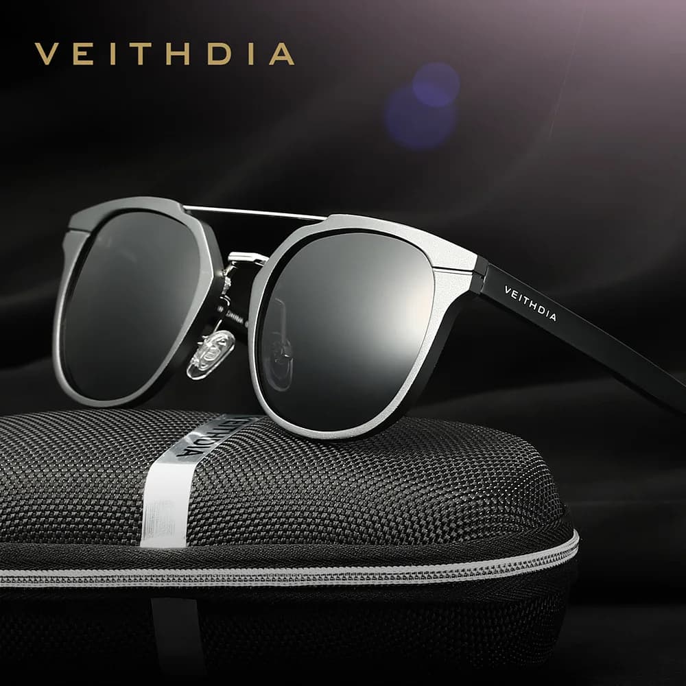 VEITHDIA Polarized Protective sunglasses Outdoor sports sunglasses with UV-resistant aluminum and magnesium frame for men and women FH06392