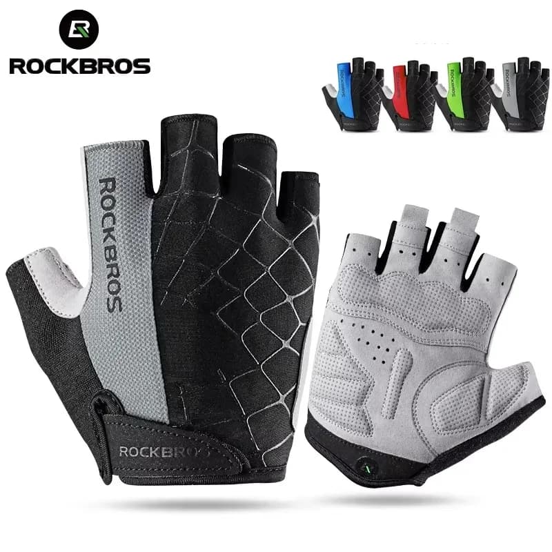 ROCKBROS New Road Bike Gloves MTB Bike Gloves Wear Resistant Microfiber Bike Gloves for Gym Training