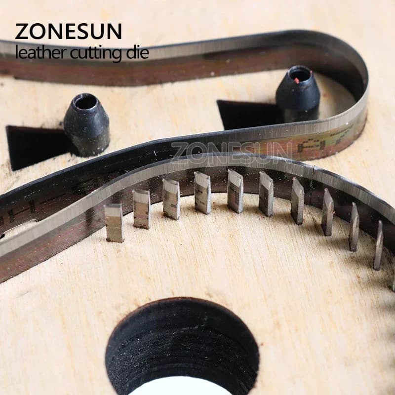 ZONESUN Custom Leather Cutting Knife Leather Handcrafted Keychain Wood Pattern Punching Knife Keychain Cutting Mold
